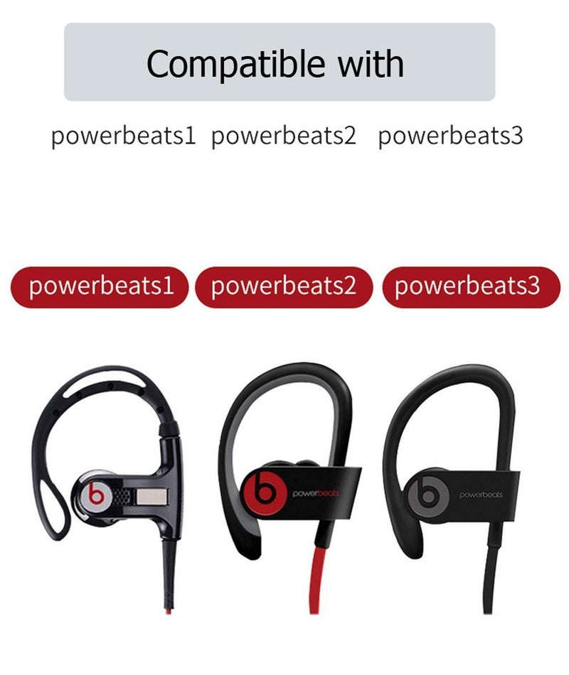 Earbudz رؤوس أذن بديلة رمادية لسماعات Beats Powerbeats3 اللاسلكية داخل الأذن - صغيرة، متوسطة، كبيرة، مزدوجة الحافة وثنائية الرأس (رمادي) - Image 2